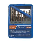 Набор сверл по металлу с кобальтом 5% 1-10мм 19шт Profi CUTOP 48-602
