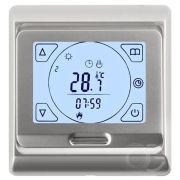 Терморегулятор сенсор. прогр. 16A 91.716 серебро