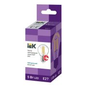Лампа светодиодная филамен 360° 5Вт G45 шар прозр 4000К E27 230В IEK LLF-G45-5-230-40-E27-CL